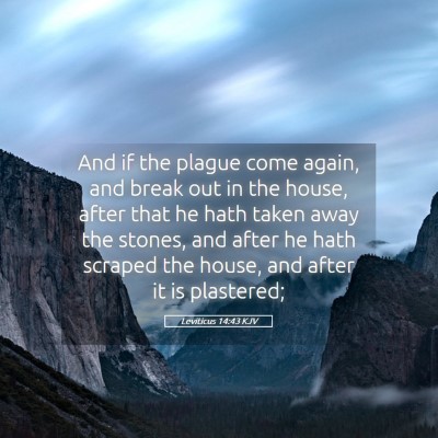 Picture 05 - Leviticus 14:43 KJV - And if the plague come again, and break out in - Bible Verse Picture