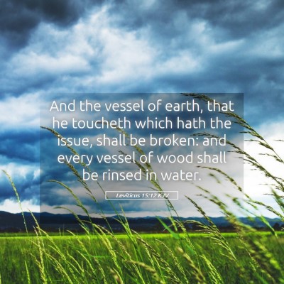 Picture 05 - Leviticus 15:12 KJV - And the vessel of earth, that he toucheth which - Bible Verse Picture