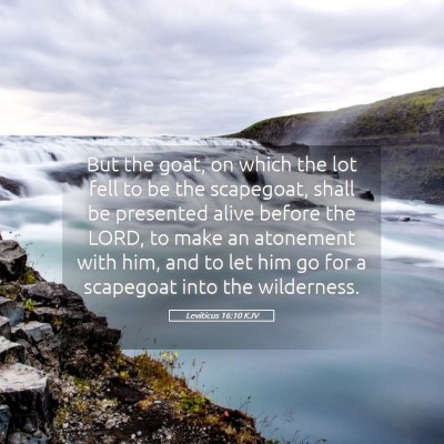Picture 05 - Leviticus 16:10 KJV - But the goat, on which the lot fell to be the - Bible Verse Picture