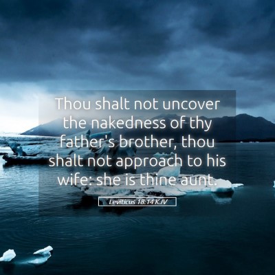 Picture 05 - Leviticus 18:14 KJV - Thou shalt not uncover the nakedness of thy - Bible Verse Picture