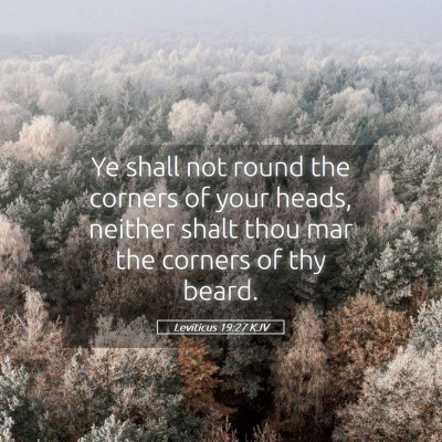 Picture 05 - Leviticus 19:27 KJV - Ye shall not round the corners of your heads, - Bible Verse Picture