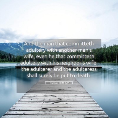 Picture 05 - Leviticus 20:10 KJV - And the man that committeth adultery with another - Bible Verse Picture