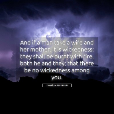 Picture 05 - Leviticus 20:14 KJV - And if a man take a wife and her mother, it is - Bible Verse Picture