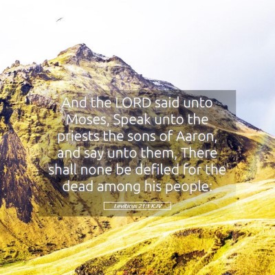 Picture 05 - Leviticus 21:1 KJV - And the LORD said unto Moses, Speak unto the - Bible Verse Picture