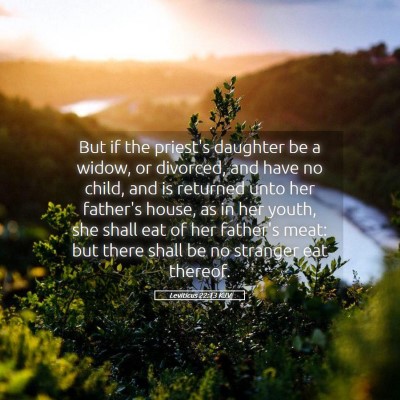 Picture 05 - Leviticus 22:13 KJV - But if the priest's daughter be a widow, or - Bible Verse Picture