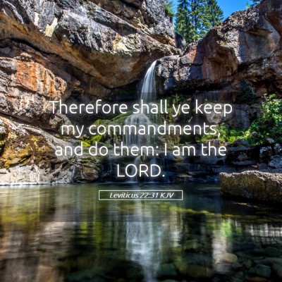 Picture 05 - Leviticus 22:31 KJV - Therefore shall ye keep my commandments, and do - Bible Verse Picture