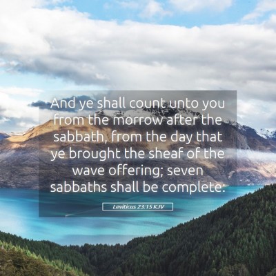 Picture 05 - Leviticus 23:15 KJV - And ye shall count unto you from the morrow after - Bible Verse Picture