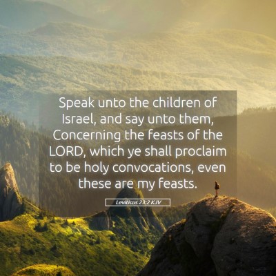 Picture 05 - Leviticus 23:2 KJV - Speak unto the children of Israel, and say unto - Bible Verse Picture