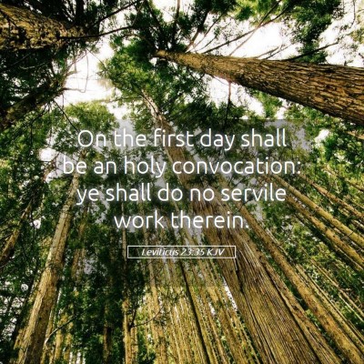 Picture 05 - Leviticus 23:35 KJV - On the first day shall be an holy convocation: ye - Bible Verse Picture