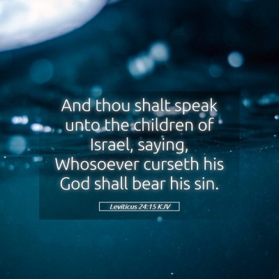 Picture 05 - Leviticus 24:15 KJV - And thou shalt speak unto the children of Israel, - Bible Verse Picture