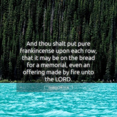 Picture 05 - Leviticus 24:7 KJV - And thou shalt put pure frankincense upon each - Bible Verse Picture