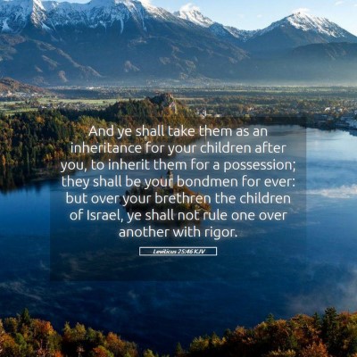 Picture 05 - Leviticus 25:46 KJV - And ye shall take them as an inheritance for your - Bible Verse Picture