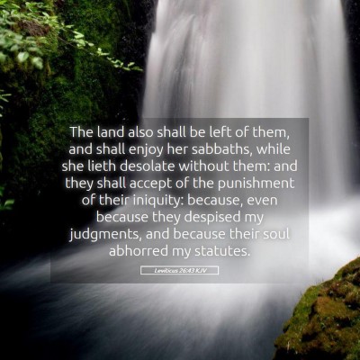 Picture 05 - Leviticus 26:43 KJV - The land also shall be left of them, and shall - Bible Verse Picture