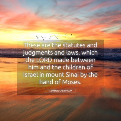 Picture 05 - Leviticus 26:46 KJV - These are the statutes and judgments and laws, - Bible Verse Picture