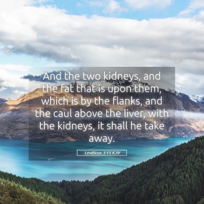 Picture 05 - Leviticus 3:15 KJV - And the two kidneys, and the fat that is upon - Bible Verse Picture