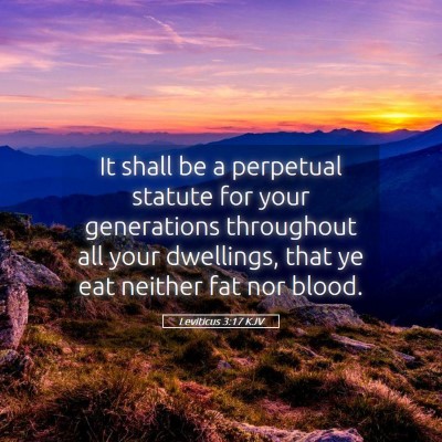 Picture 05 - Leviticus 3:17 KJV - It shall be a perpetual statute for your - Bible Verse Picture