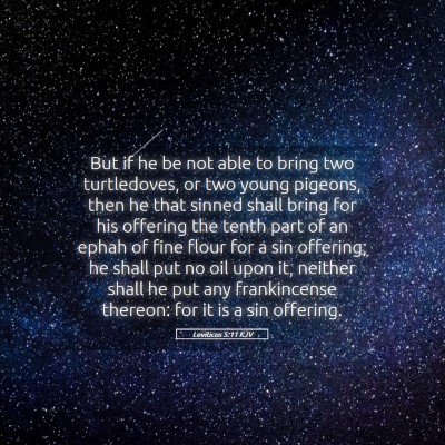 Picture 05 - Leviticus 5:11 KJV - But if he be not able to bring two turtledoves, - Bible Verse Picture