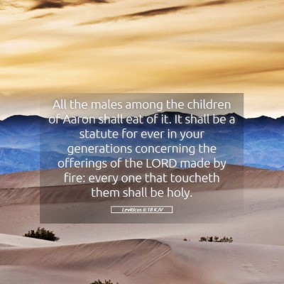 Picture 05 - Leviticus 6:18 KJV - All the males among the children of Aaron shall - Bible Verse Picture