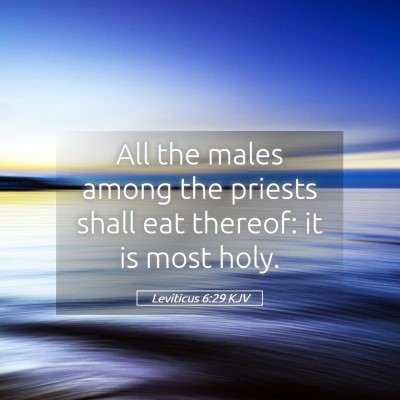 Picture 05 - Leviticus 6:29 KJV - All the males among the priests shall eat - Bible Verse Picture