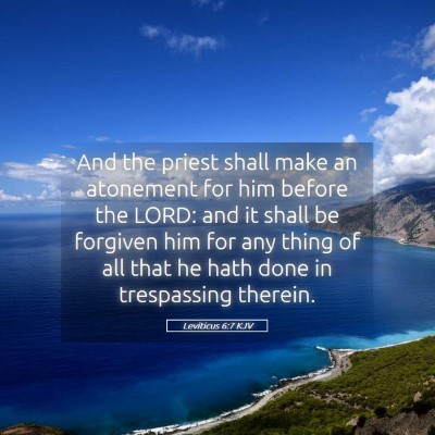 Picture 05 - Leviticus 6:7 KJV - And the priest shall make an atonement for him - Bible Verse Picture