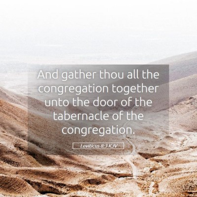 Picture 05 - Leviticus 8:3 KJV - And gather thou all the congregation together - Bible Verse Picture