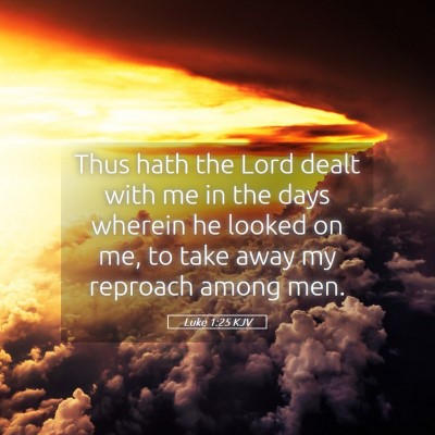 Picture 05 - Luke 1:25 KJV - Thus hath the Lord dealt with me in the days - Bible Verse Picture