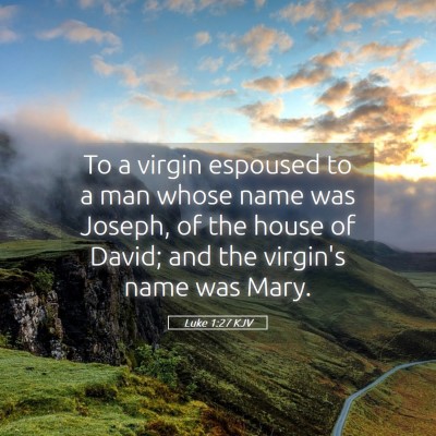 Picture 05 - Luke 1:27 KJV - To a virgin espoused to a man whose name was - Bible Verse Picture