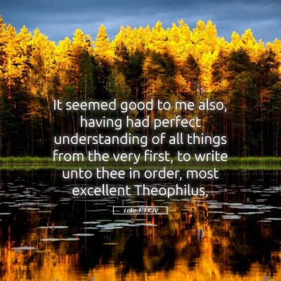 Picture 05 - Luke 1:3 KJV - It seemed good to me also, having had perfect - Bible Verse Picture