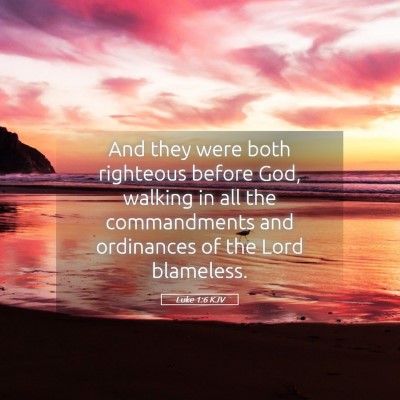 Picture 05 - Luke 1:6 KJV - And they were both righteous before God, walking - Bible Verse Picture