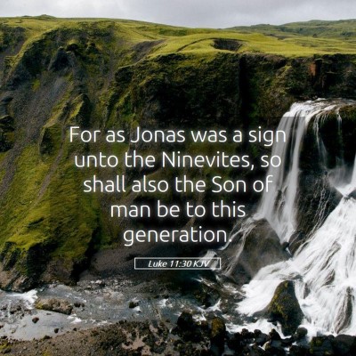 Picture 05 - Luke 11:30 KJV - For as Jonas was a sign unto the Ninevites, so - Bible Verse Picture