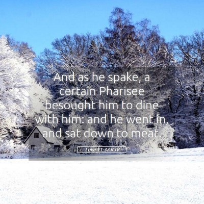 Picture 05 - Luke 11:37 KJV - And as he spake, a certain Pharisee besought him - Bible Verse Picture