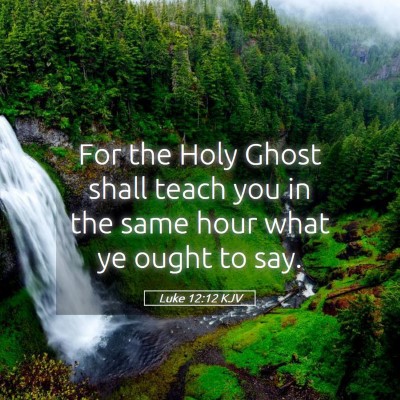 Picture 05 - Luke 12:12 KJV - For the Holy Ghost shall teach you in the same - Bible Verse Picture