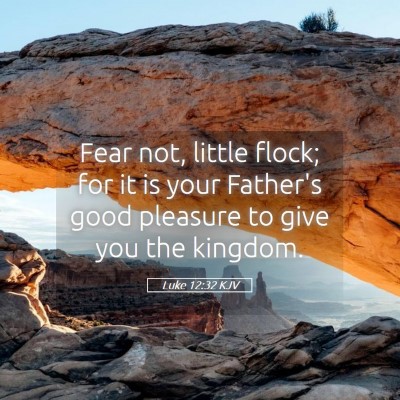 Picture 05 - Luke 12:32 KJV - Fear not, little flock; for it is your Father's - Bible Verse Picture