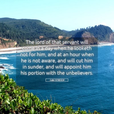 Picture 05 - Luke 12:46 KJV - The lord of that servant will come in a day when - Bible Verse Picture