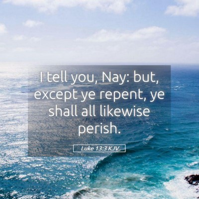 Picture 05 - Luke 13:3 KJV - I tell you, Nay: but, except ye repent, ye shall - Bible Verse Picture
