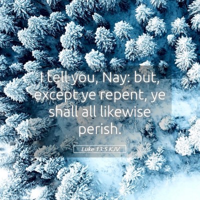 Picture 05 - Luke 13:5 KJV - I tell you, Nay: but, except ye repent, ye shall - Bible Verse Picture