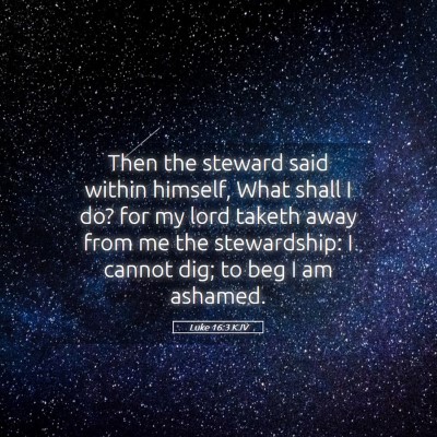 Picture 05 - Luke 16:3 KJV - Then the steward said within himself, What shall - Bible Verse Picture