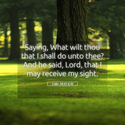Picture 05 - Luke 18:41 KJV - Saying, What wilt thou that I shall do unto thee? - Bible Verse Picture
