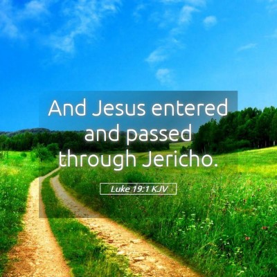 Picture 05 - Luke 19:1 KJV - And Jesus entered and passed through - Bible Verse Picture