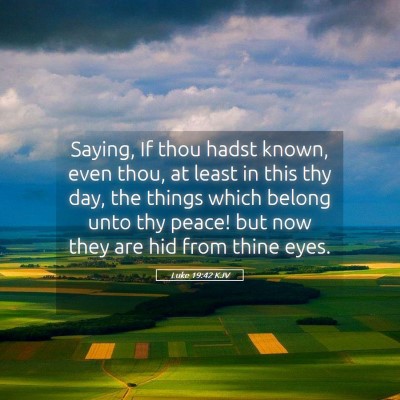 Picture 05 - Luke 19:42 KJV - Saying, If thou hadst known, even thou, at least - Bible Verse Picture
