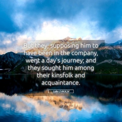 Picture 05 - Luke 2:44 KJV - But they, supposing him to have been in the - Bible Verse Picture
