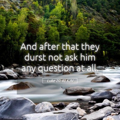 Picture 05 - Luke 20:40 KJV - And after that they durst not ask him any - Bible Verse Picture