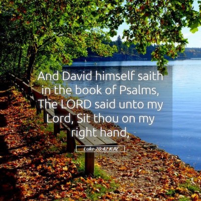 Picture 05 - Luke 20:42 KJV - And David himself saith in the book of Psalms, - Bible Verse Picture