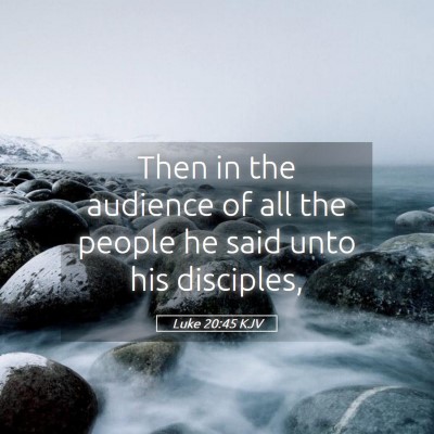 Picture 05 - Luke 20:45 KJV - Then in the audience of all the people he said - Bible Verse Picture