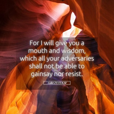 Picture 05 - Luke 21:15 KJV - For I will give you a mouth and wisdom, which all - Bible Verse Picture