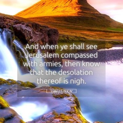 Picture 05 - Luke 21:20 KJV - And when ye shall see Jerusalem compassed with - Bible Verse Picture