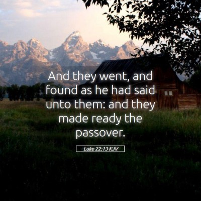 Picture 05 - Luke 22:13 KJV - And they went, and found as he had said unto - Bible Verse Picture