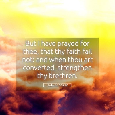 Picture 05 - Luke 22:32 KJV - But I have prayed for thee, that thy faith fail - Bible Verse Picture