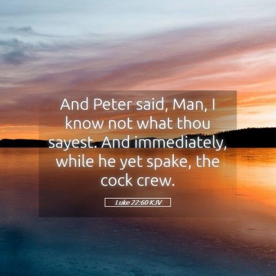 Picture 05 - Luke 22:60 KJV - And Peter said, Man, I know not what thou sayest. - Bible Verse Picture