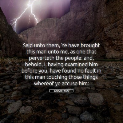 Picture 05 - Luke 23:14 KJV - Said unto them, Ye have brought this man unto me, - Bible Verse Picture